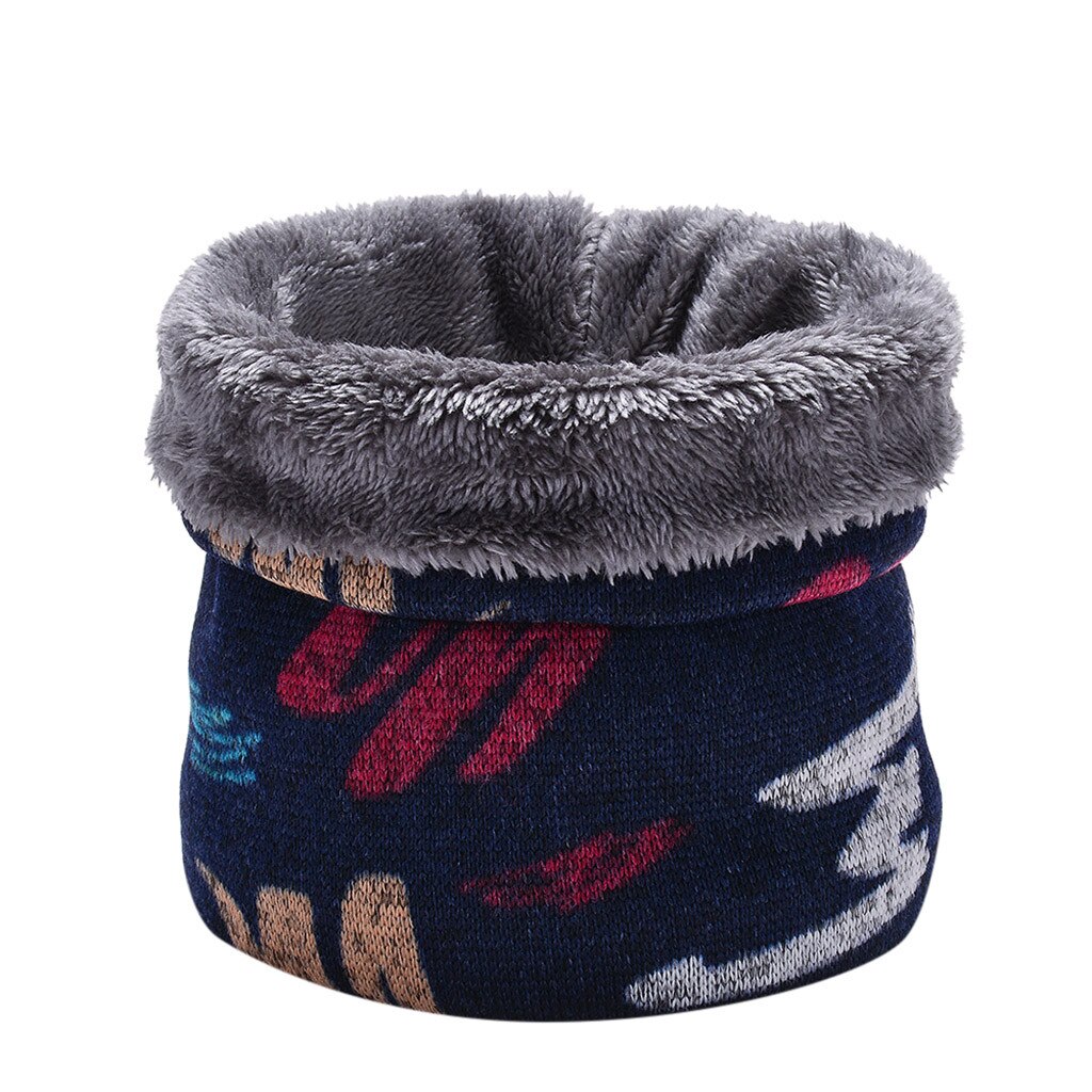 Winter Warm Brushed Knit Neck Warmer Circle Go Out Wrap Cowl Loop Snood Shawl Outdoor Ski Climbing Scarf For Men Women#p3