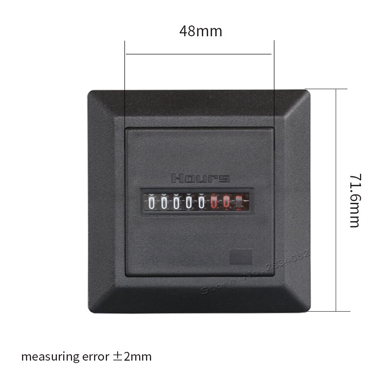 220v Stunde Meter Nicht Rücksetzbaren platz versiegelt stunden Timer Meter Messgerät zähler HM-1 Neue: Schwarz