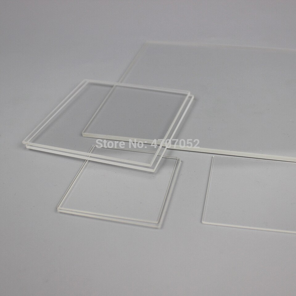 UV Glass Transparent Fused Silica Sheet 30mm*30mm*3mm Quartz Glass Square Plate