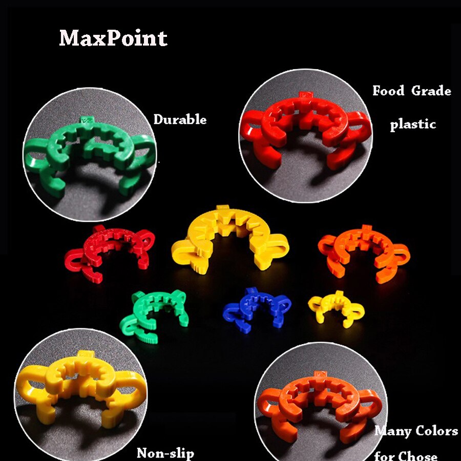 MaxPoint 10pcs/lot Laboratory Plastic Clip #14/#19##24/#29/#34/#40 Lab Keck Clamp Use for Glass Ground Joint