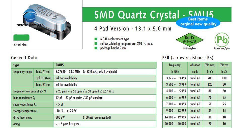30Pcs 100% En Orginal Industriële Breed Temperatuur Jauch 49SMD 4-Pin SMU5 20M 20Mhz 20.000mhz