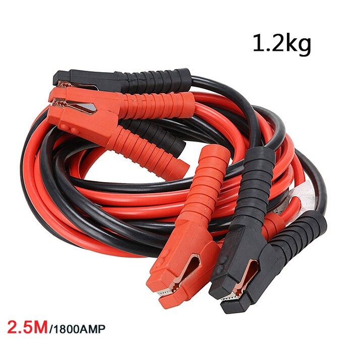 Lunda jumper batterikabler 2m 500 amp 1000 amp 2.5m 1800 amp startkabel nødhjælp til bil varevognsterminaler startkabler: 2.5m 1800 amp