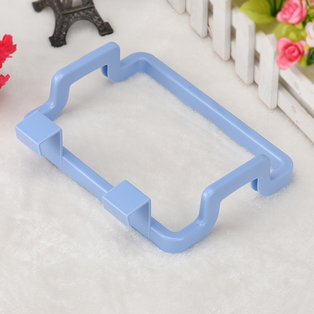 Portable Kitchen Trash Bag Holder Incognito Cabinets Cloth Rack Garbage Rubbish Bag Towel Rack Storage: Blue