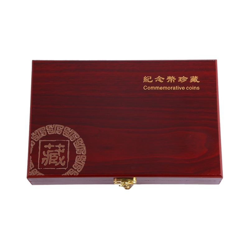 50 Pcs Wood Coin Protection Display Box Storage Case Holder Round Box Commemorative Collection Box