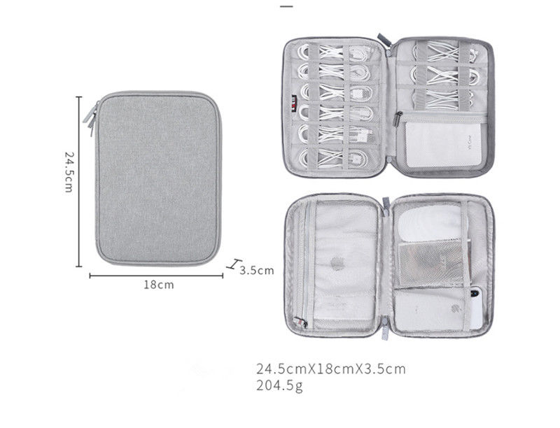 Bolsa de viagem de negócios masculina ipai armazenamento de cabo de dados multifuncional bolsa de embreagem: Double Layer D