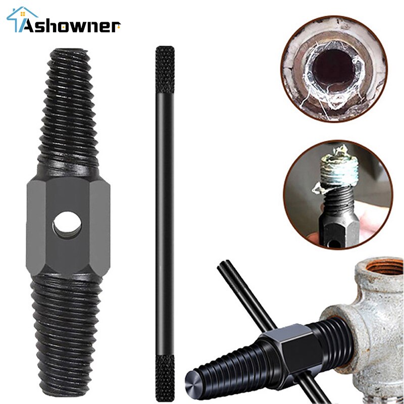 Double-head Triangle Valve Broken Wire Extractor Faucet Universal Tap Screw Extractor Pipe Valve Tap Broken Thread Extractor