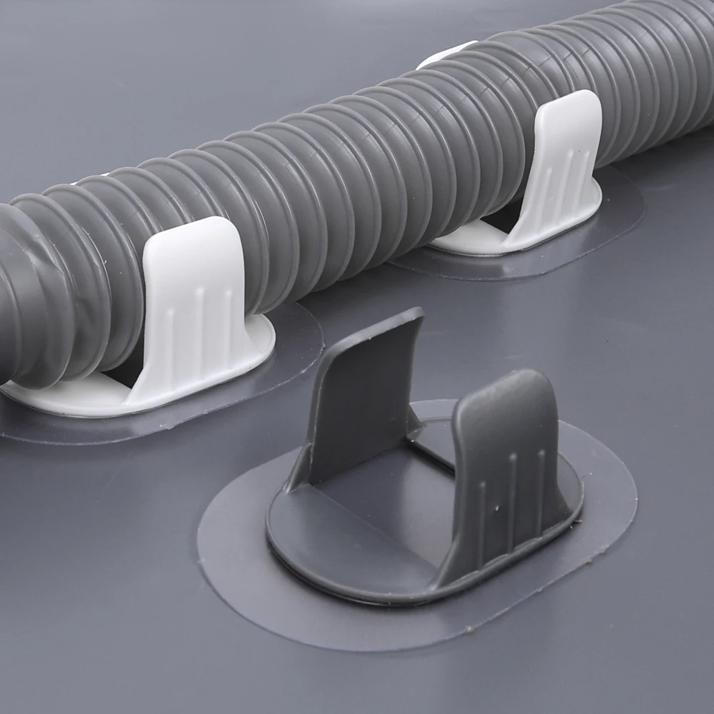 Pijpklem Haken Rek Zelfklevende Pijphouder Wandmontage 30-38mm Waterbuis Organizer Houder Slang Vaste Clip Badkamer Clip