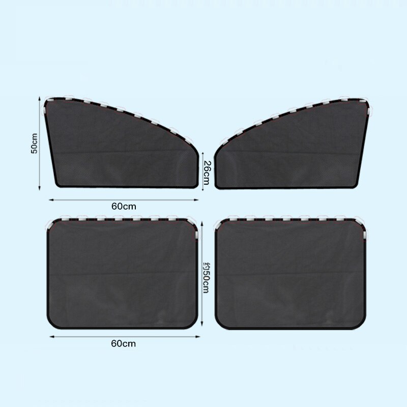 SUV parasol de coche ventana sombra doble espesor lado trasero ventana sombrillas de automóviles de ajuste Universal para rv camión protección UV: Q1