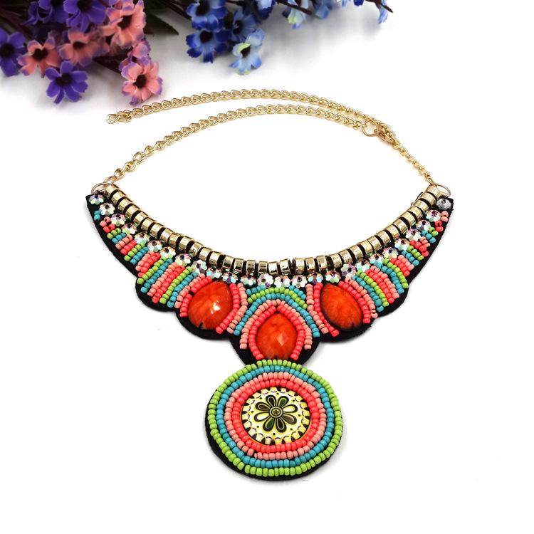 Vintage Bohemen Ketting Voor Vrouwen Grote Etnische Kraag Vrouwelijke Verklaring Boho Sieraden Maxi Tribal Hangers Handgemaakte Kralen