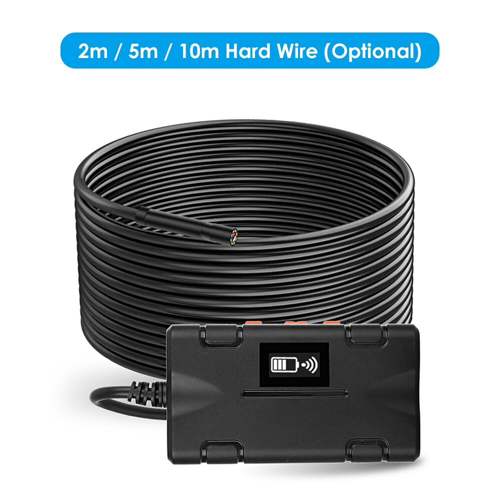 Endoscopio Industrial WiFi inspección por boroscopio cámara de alta definición 1080P 8mm de diámetro lente integrada 8 Uds LED ajustables IP67