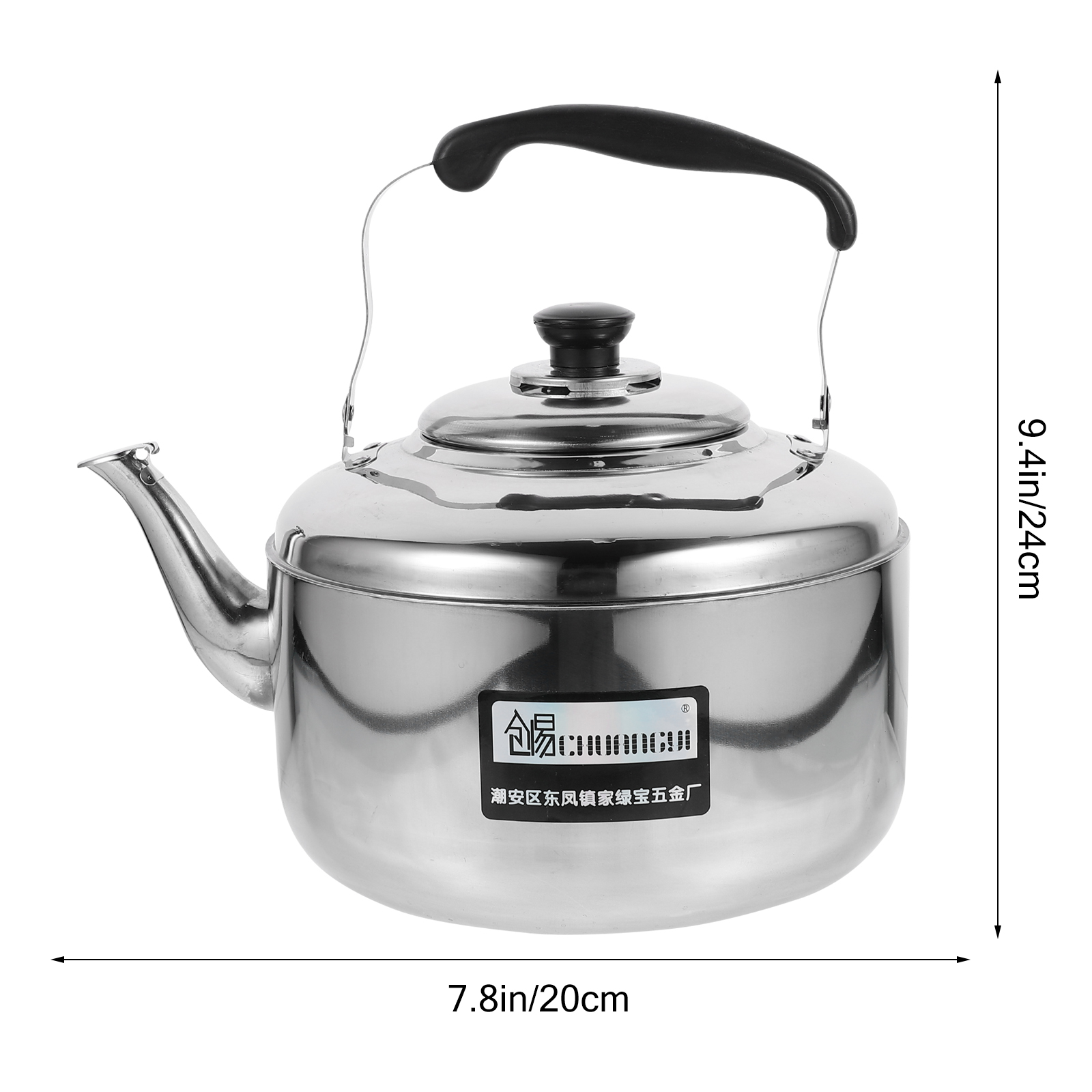Stainless Steel Kitchen Kettle Large Capacity Automatic Sounding Pot for Gas Induction Cooker Induction Furnace (4L)