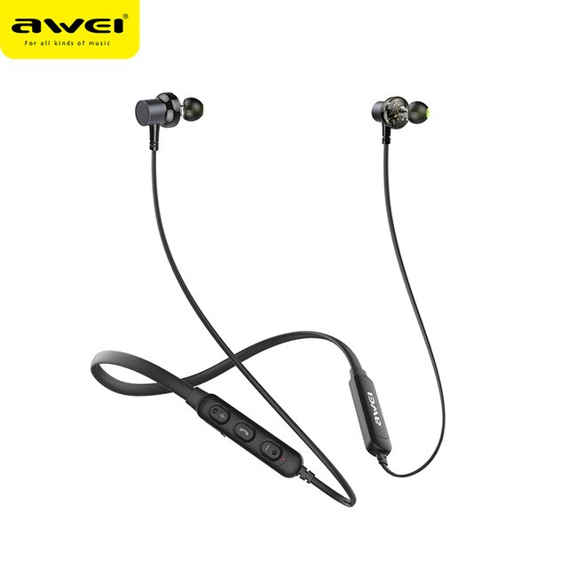 AWEI G20BLS/G20BL/G30BL Wireless Bluetooth Kopfhörer Kopfhörer Mit Mikrofon Dual Fahrer Noise Stornieren Sport Headset 3D Bass: G20BL GREY