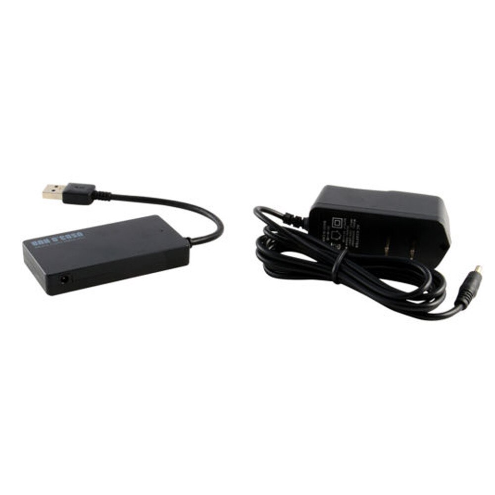 Powered 4-Port USB 3.0 Hub 5Gbps Portable Compact for PC Mac Laptop Desktop#T3