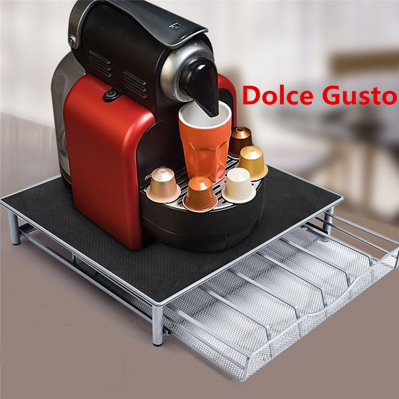 24Stck Anzug für Dolce Gusto Kapseln Metall Kapsel Kaffee Schote Halfter Gestell Kapsel Lagerung Schubladen Organizer Coffeeware setzt