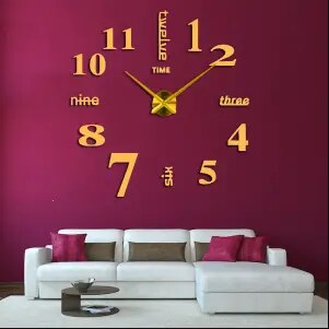Relaxdays Orologio da Parete DIY, Numeri-3D Adesivo Murale Autoadesivo Facile Montaggio Grandezza Variabile, Argento | Leroy Merlin