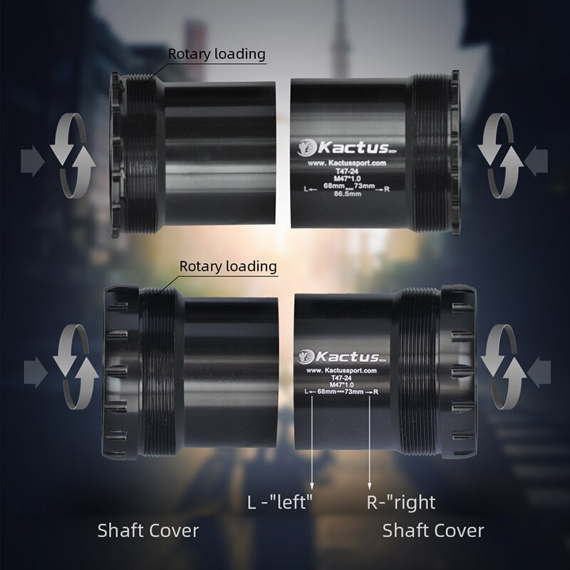 Kcactus – chariot de support de pédalier fileté T47-24/22mm, adaptateur, mouvement Central pour SRAM GXP/ Shimano /Terk Emonda SL5