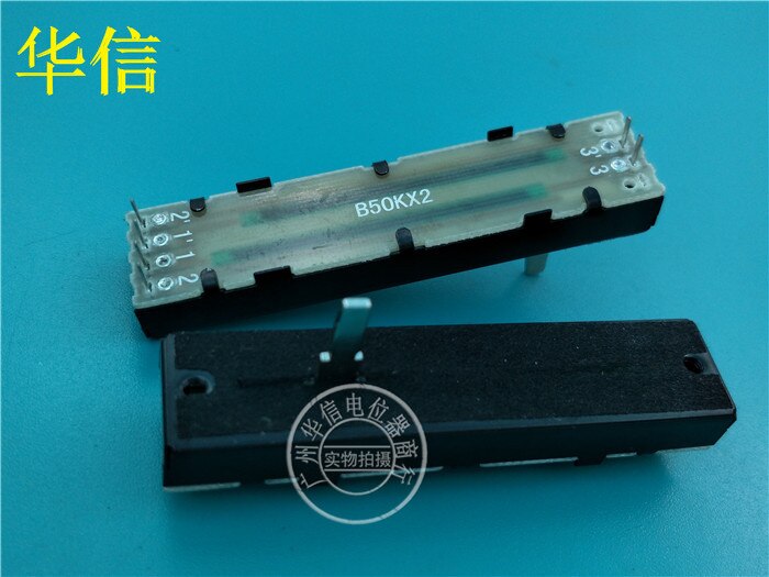 Station de mélange, 73MM, 1 pièce, potentiomètre coulissant droit B50Kx2/double 2 canaux, longueur de la poignée 15mmd