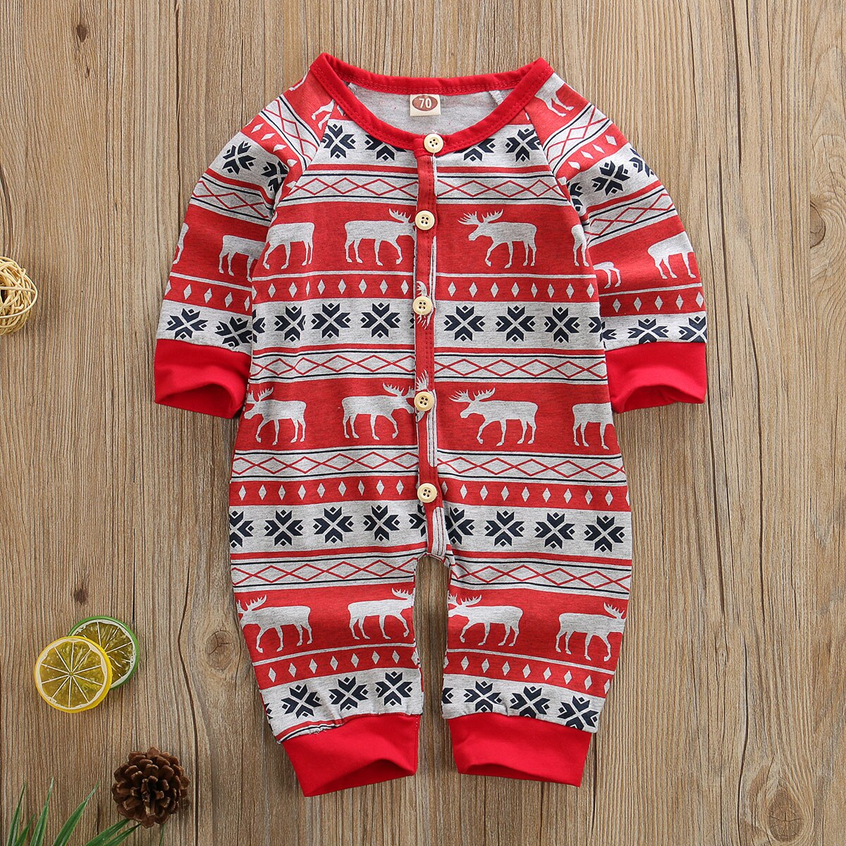 Baby Herbst Winter Kleidung Neugeborenen Baby Mädchen Jungen Weihnachts Romper Plaids Overall Langarm Overall Kleidung: Rot / 3M