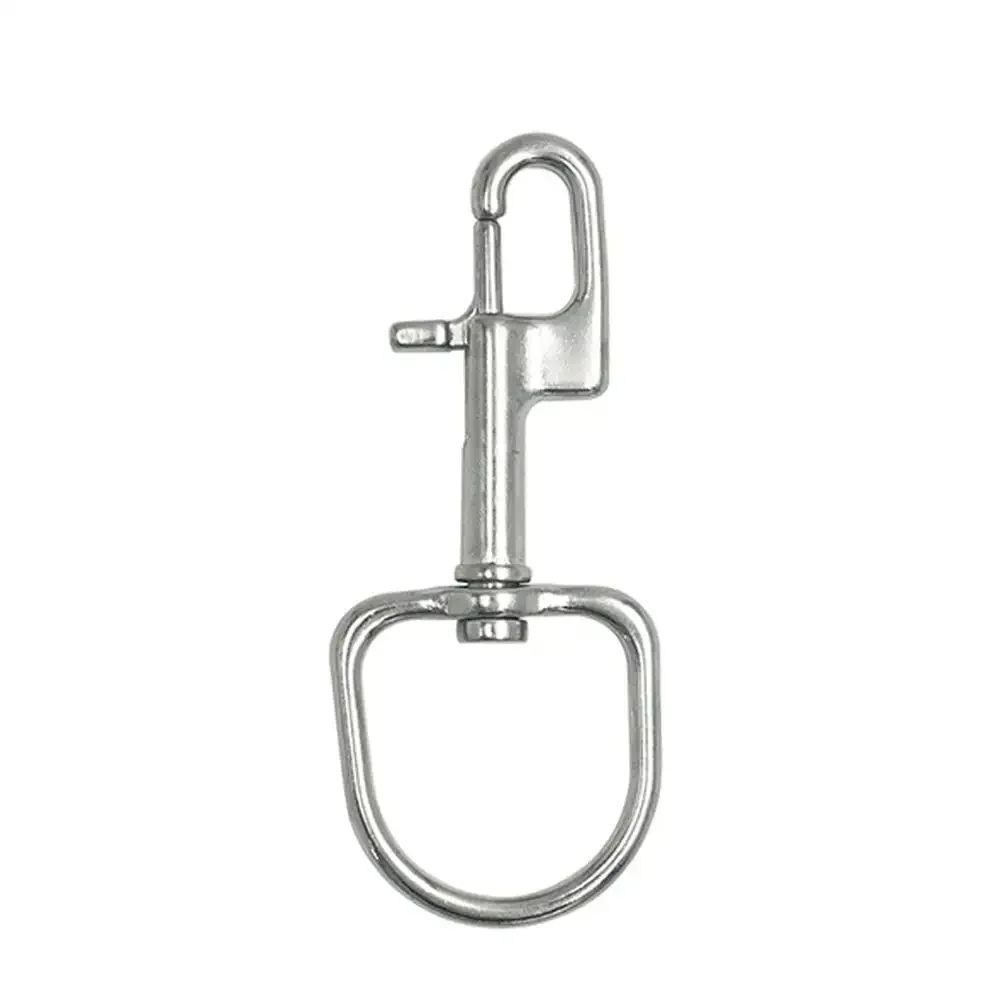 1PC 316 Stainless Steel Swivel Eye Bolt Spring Snap Hook Double Head Hook Marine Diving D Ring Snap Hooks With Swivel: Red