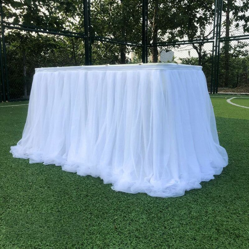Kleurrijke Tafelkleed Tulle Dessert Receptie Tafel Rok Decoratie Voor Wedding Party Thuis Verjaardag
