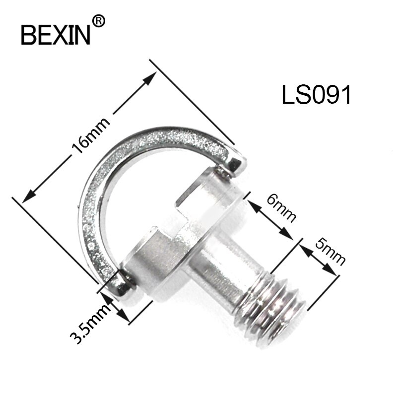 BEXIN LS091 acier inoxydable 1/4 pouces d anneau caméra vis pour caméra trépied tête plaque de dégagement rapide appareil photo reflex numérique 5 pièces