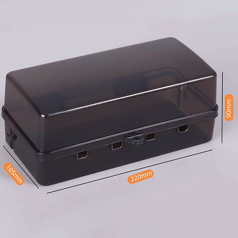 Cajas eléctricas para exteriores, caja de gestión de cables impermeable a prueba de lluvia, caja de enchufe a prueba de clima, Caja impermeable para tablero de cableado: Blanco y negro