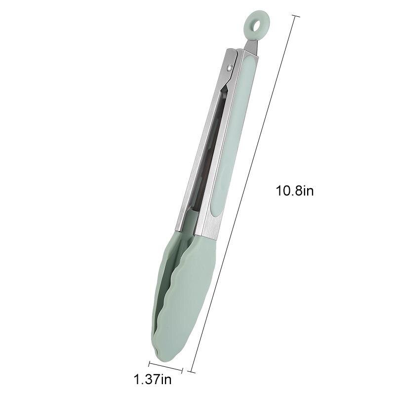 1pc Food Grade Silicone Food Tong Non-Slip Silicone Bread Tong Serving Tong Kitchen Cooking Tools BBQ Tools Accessories