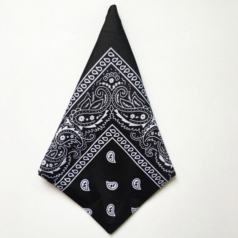 Bandana Square Scarf Unisex Hip Hop Headwear Hair Neck Scarf Men Square Scarves Print Handkerchie Cashew Flowers: BK