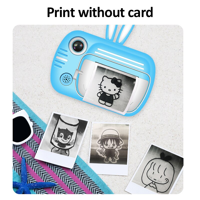 Kinderen Instant Print Camera 1080P Auto Focus Kids Print Camera Met Thermisch Fotopapier Speelgoed Voor Jongen meisjes