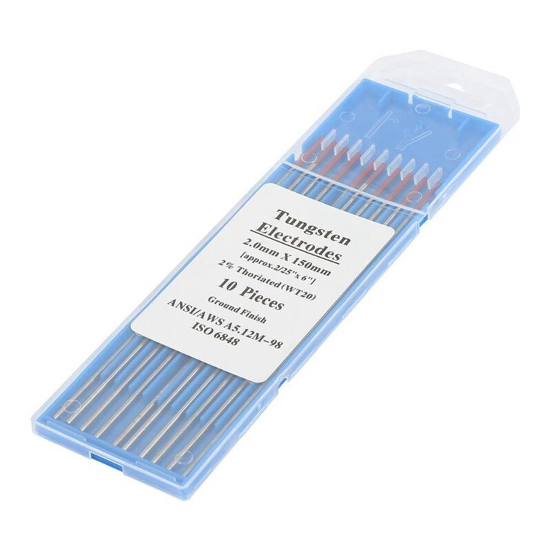 WT20 Elettrodo di Tungsteno Professionale Tig Asta 2% Thoriated Accessori di Saldatura (2.0mm175mm)