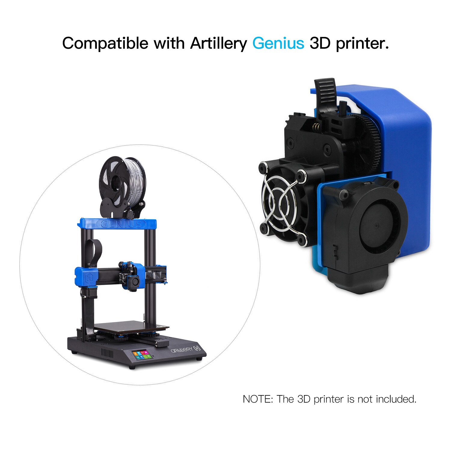 Artillery Single Nozzle Extruder 1.75mm Direct Drive Extruder Support Flexible Filament Compatible with Sidewinder X1 3D Printer: For Genius