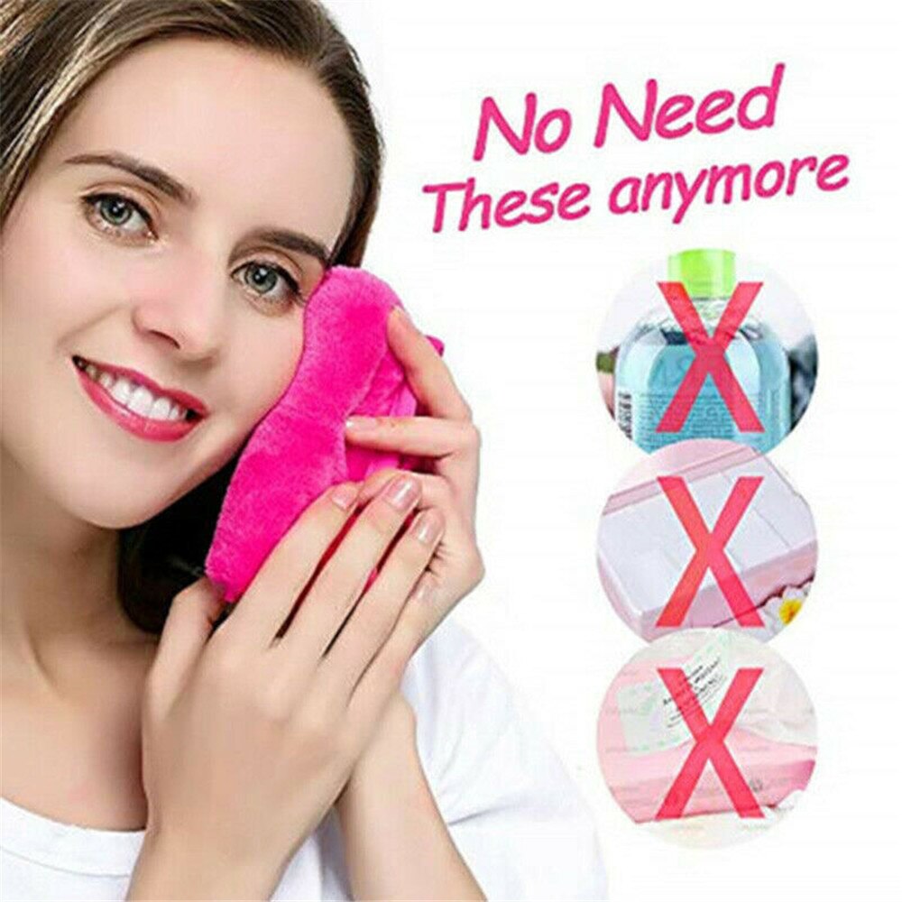 Goma de borrar reutilizable para desmaquillar, toalla de limpieza de maquillaje, paño de fibra ligero, práctico y suave para mujeres