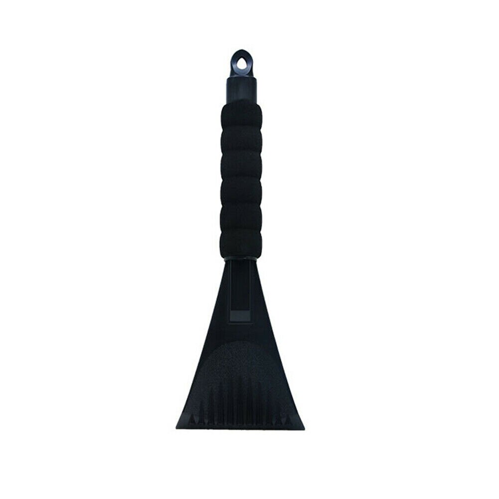 2-in-1 Snow Scraper Cleaning Scraping Tool Car Remove Frost EVA Handle Ice Shovel Windshield Ice Scraper: Black