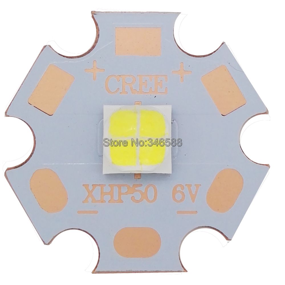 Cree XHP50 Cool White Neutral White Warm White High Power LED Emitter 6V 20mm Copper PCB + 22mm 1Mode / 3modes / 5Modes Driver