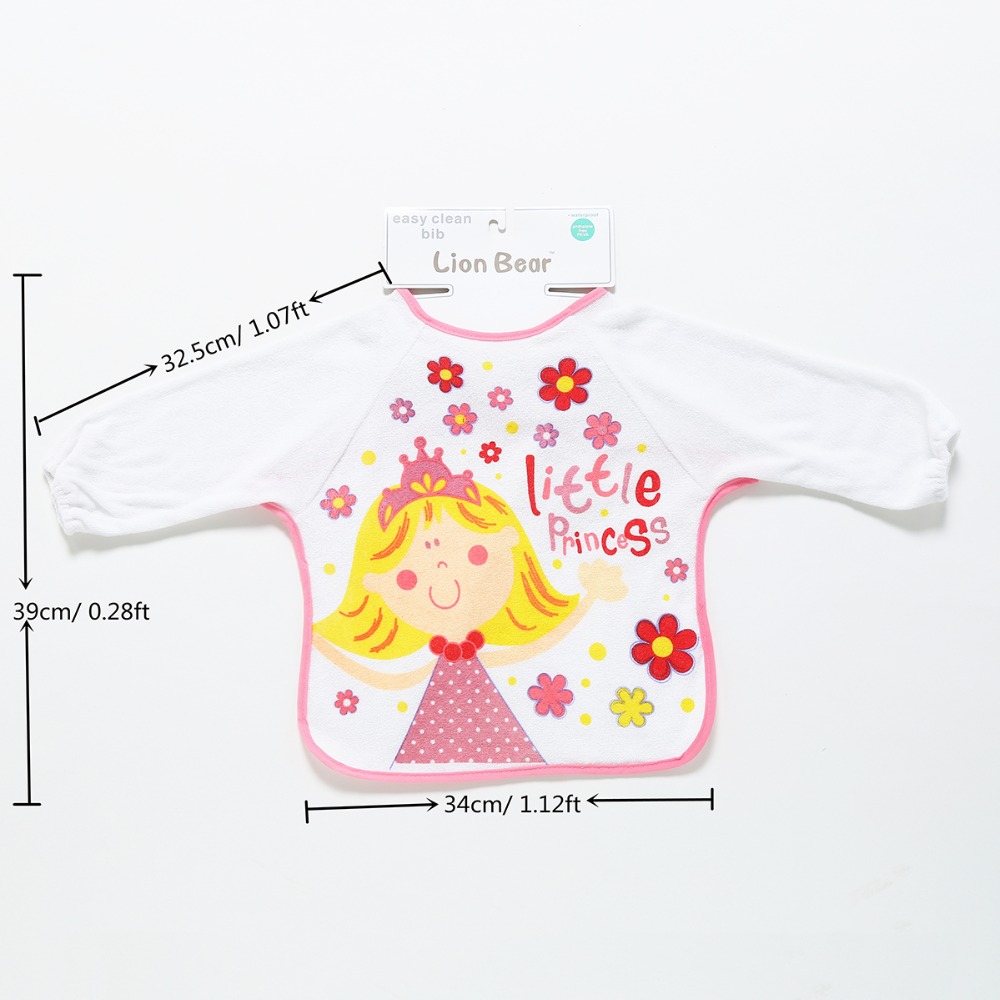 Apron baby bibs for babies Cotton waterproof Long Sleeve Smock Saliva Burp Cloth infant 6-24 Month kid baby feeding Accessories