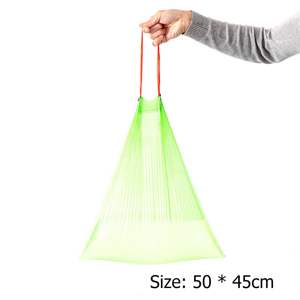 Drawstring Trash Cleaning Storage Bags Disposable Thickened Waste Garbage Bag Disposable Rubbish Garbage Bags Bathroom: Green
