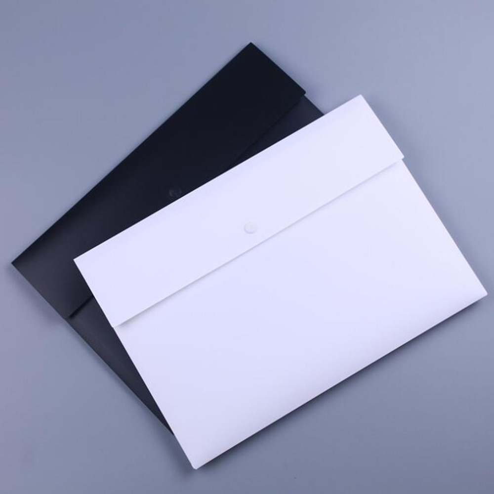 1 -pack poly mappfickor jacka plastkuvert platt dokument brevförpackning med tryckknappsstängning  a4 stl.