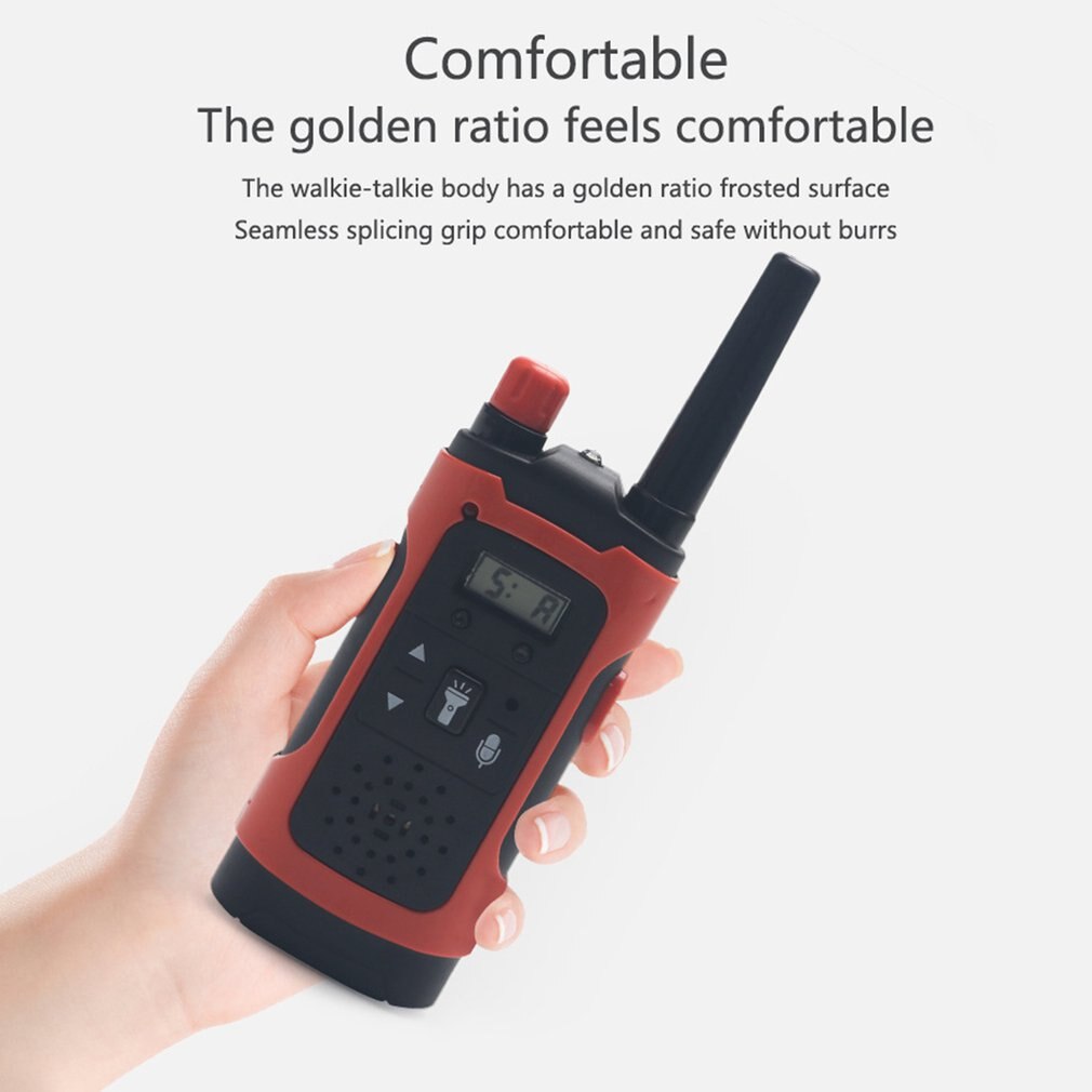 Mini 80-100M bambini Walkie talkie giocattolo bambino Radio elettronica interfono vocale giocattolo Display LCD esterno Walkie talkie giocattolo