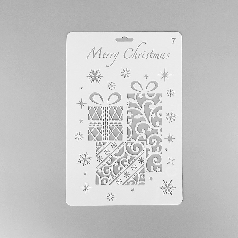 Christmas Hand Drawing Stencil Tools Toys DIY Photo Album Novelty Educational Children Various Styles Art Supplies: 7