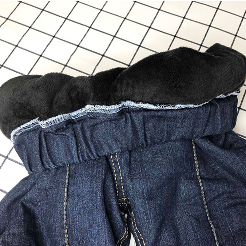 IENENS Inverno Sottile Dei Jeans Dei Ragazzi Dei Pantaloni Caldi Causali Pantaloni Per Bambini Denim Dei Pantaloni Dei Bambini Abbigliamento 5-10Y Giovane Ragazzo Puls Velevt Jeans