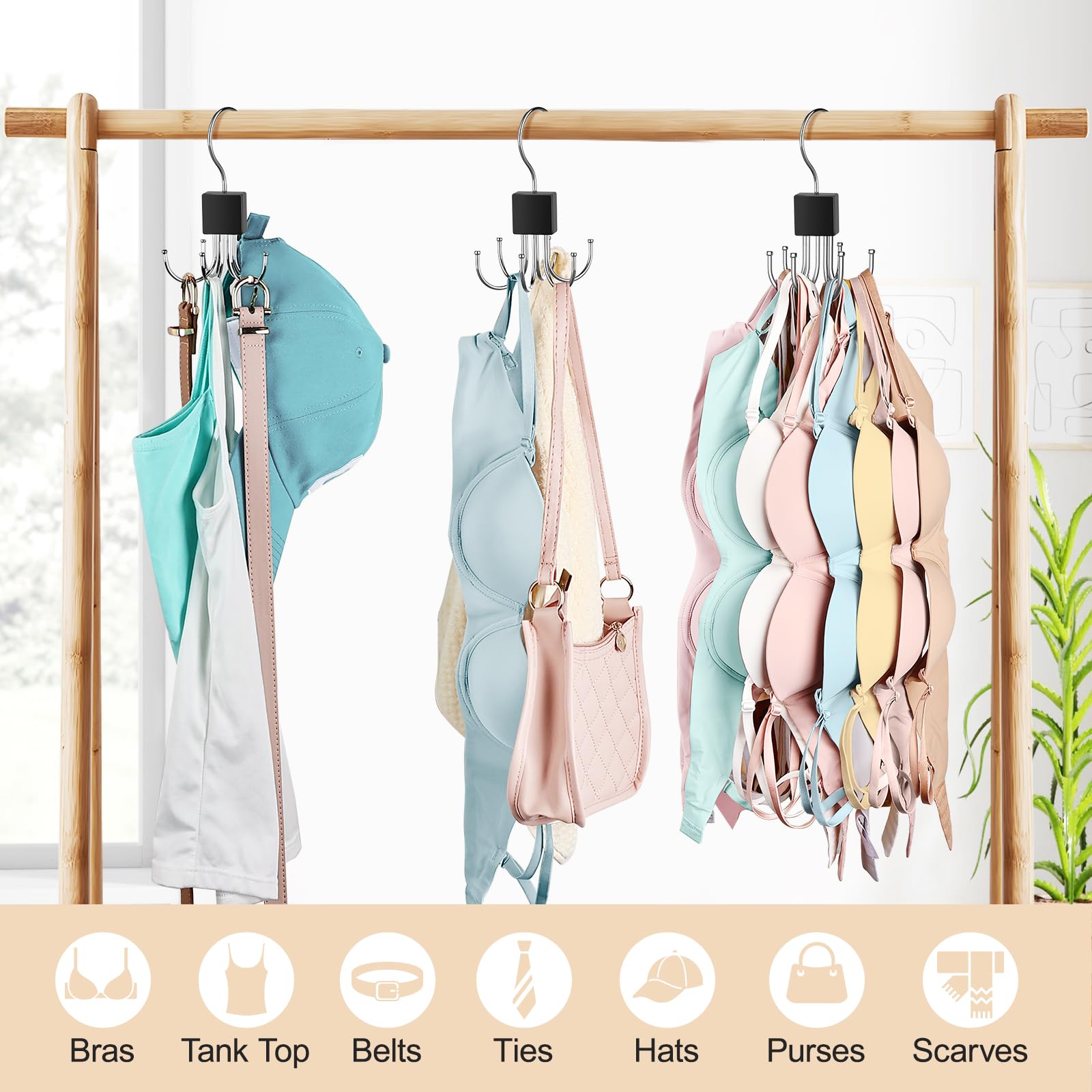 Cintres de soutien-gorge pour débardeur, pour organisateur de placard, capacité de rangement, gain de place, organisateur de soutien-gorge, organisateurs et rangement de placard
