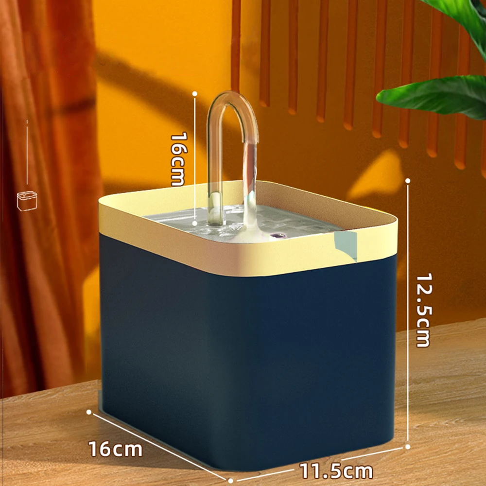 Fuente de agua automática para gatos de 1,5 l, bebedero eléctrico silencioso alimentado por USB para mascotas, dispensador de bebidas para mascotas, bebedero para filtro de agua para gatos: XS / Verde