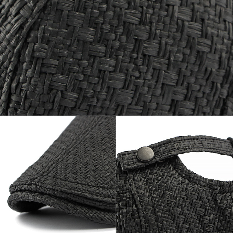 Boina Primavera Verano gorra de paja para el sol sombrero hombres mujeres transpirable boina plana gorra hombre mujer ajustable artista pintor boina sombrero