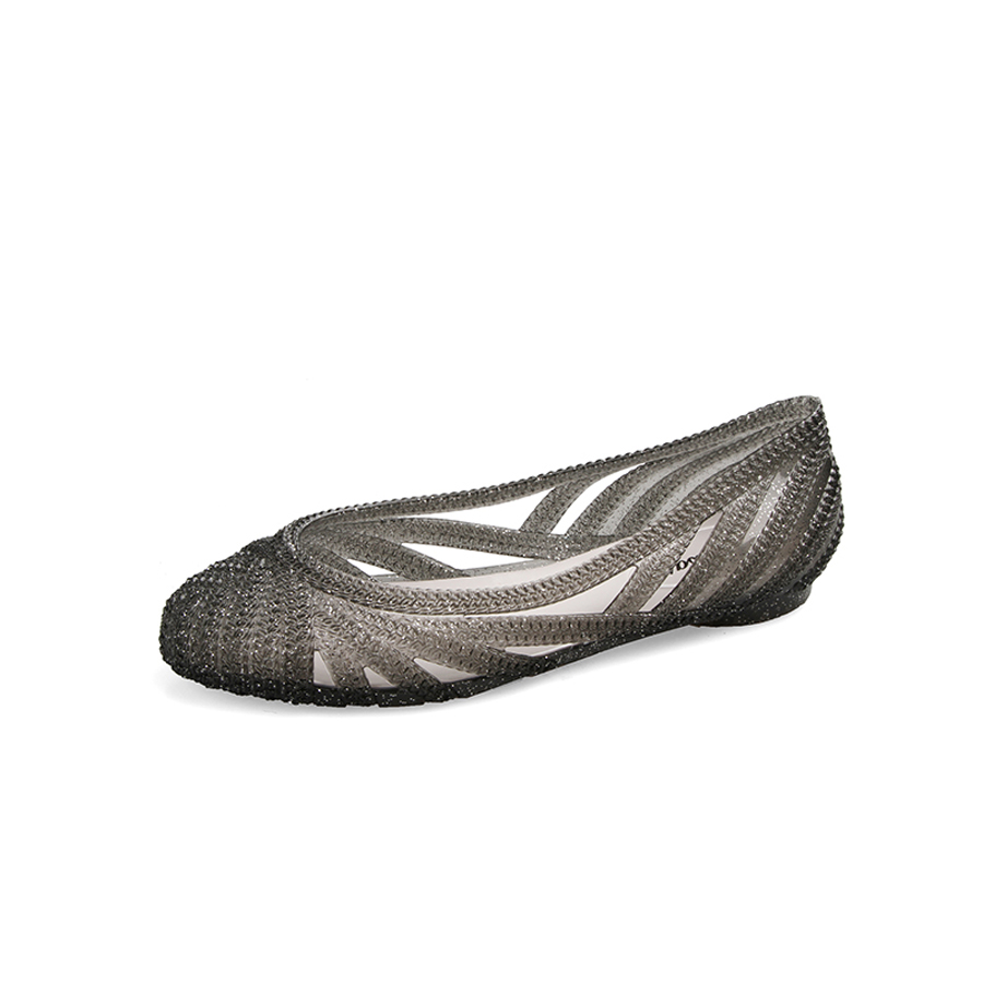 Sandalias de playa, zapatos planos de gelatina, botas de lluvia de suela blanda sin cordones, sandalias de verano, pies de boca poco profundos, zuecos romanos: Multicolor / 36