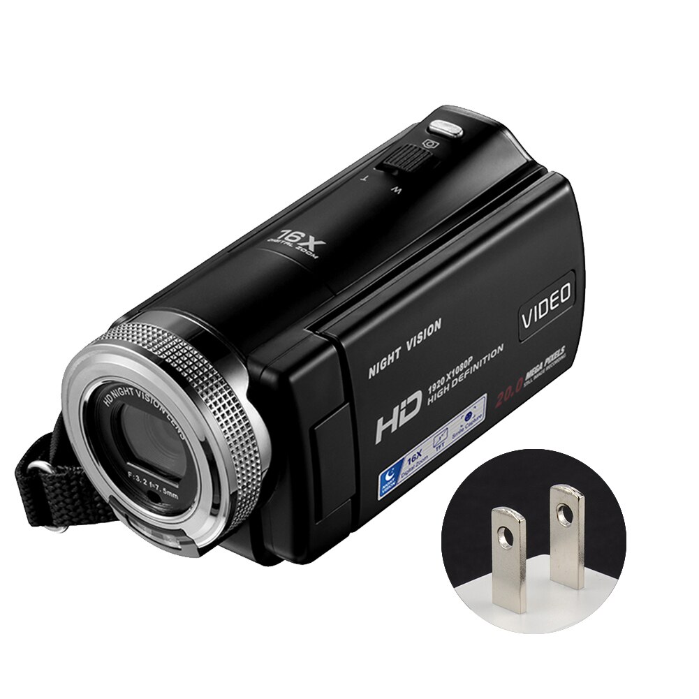 Portable Camcorder Vlogging 16X Digital Zoom Video Camera Photography FHD 1080P Wide Angle With Microphone USB Rechargeable