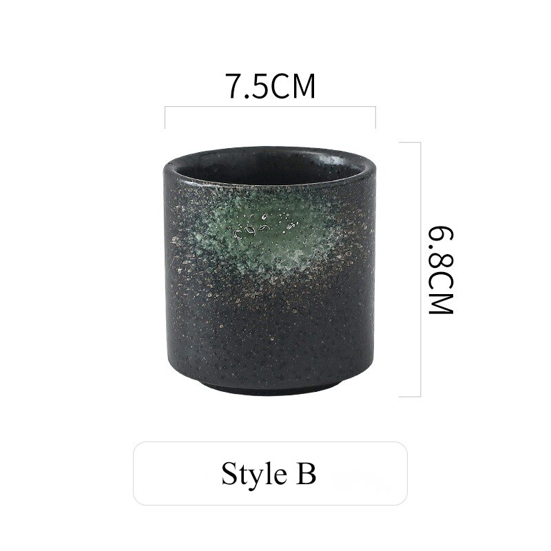 LUWU Japanese Ceramic teacup water cup handmade chinese kungfu teacup drinkware 200ml: Style B