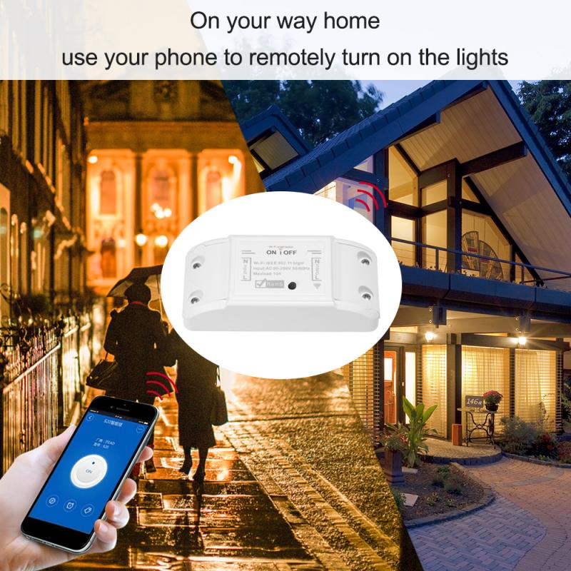 Tuya WiFi Smart Switch 10A/2200W Wireless Remote Switch Timer APP Control Smart Home work with Alexa Google Home