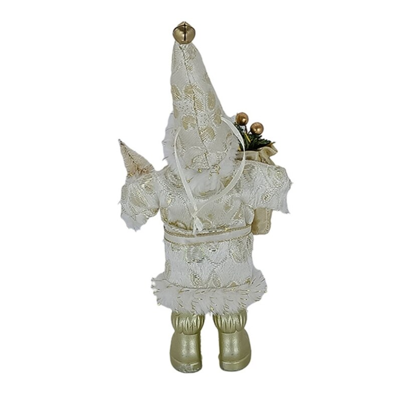 Q0KF 9 &#39;&#39;Pluche Kerstman Beeldjes Kerst Figuur Decoraties Opknoping Xmas Boom Ornamenten Santa Pop Speelgoed