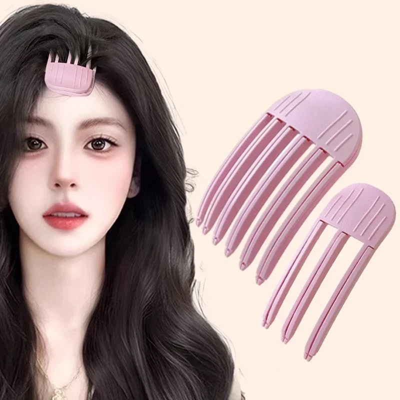 2 pçs fofo hairpin curling franja clipes raízes de cabelo volumizing grampos de cabelo conjunto feminino curling clipe fixo moda volume rolo de cabelo