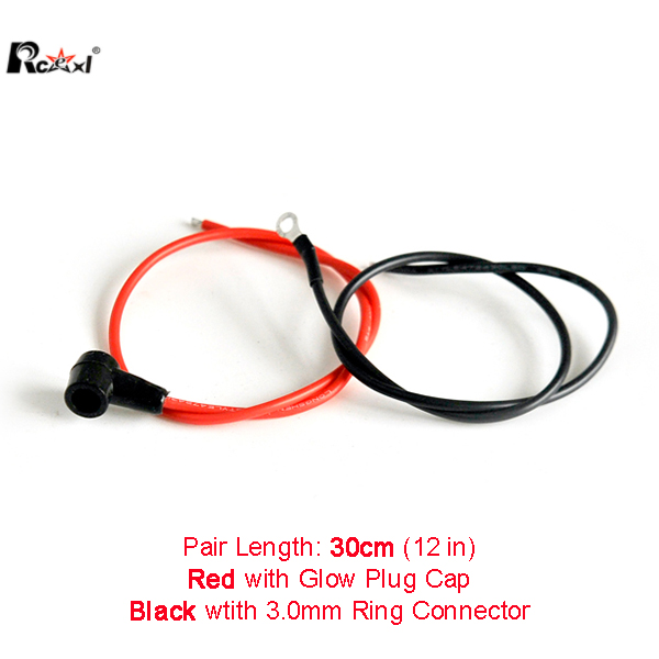 Rcexl Remote Controlled Nitro Engine Glow Plug with AWG 18 Silicone Wire Spring Self-Locking Structure